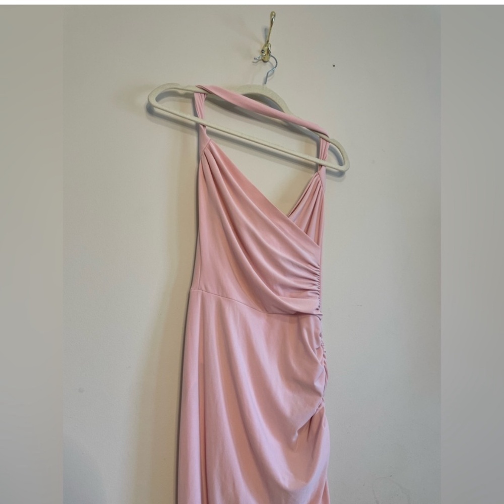 Norma Kamali Cayla Side Drape Gown Pink - Picture 6 of 8